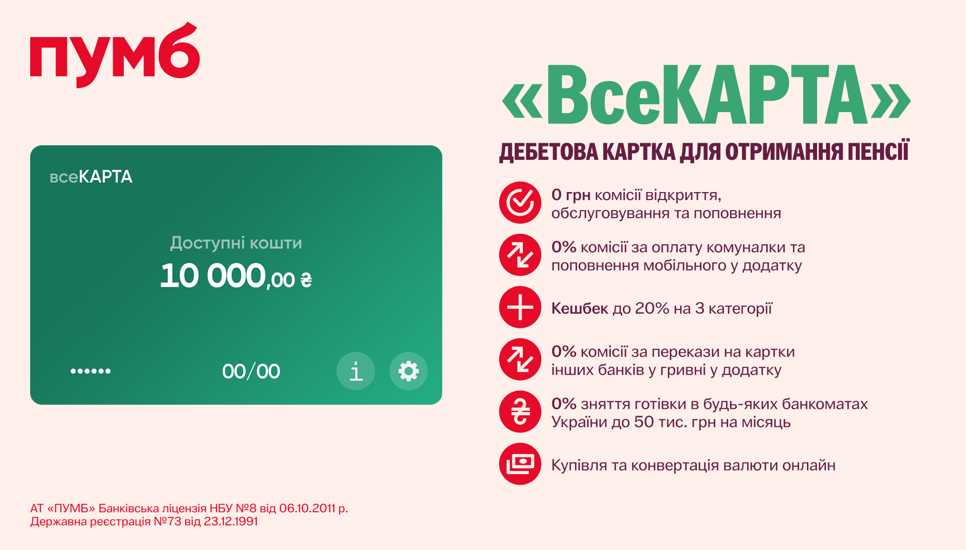 Дебетова картка ВсеКАРТА оновлений 1