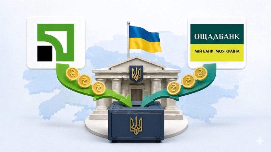 ПриватБанк сплатить 70% дивідендів в бюджет, Ощадбанк – 30%, а про інші держбанки уряд не згадав