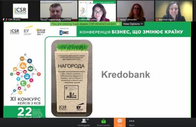 Кредобанк переміг у 2-х номінаціях Всеукраїнського конкурсу кейсів з корпоративної соціальної відповідальності