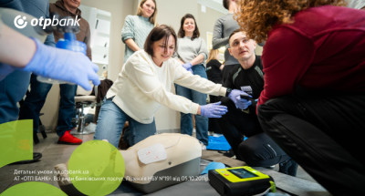 Навички серцево-легеневої реанімації: команда ОТП БАНК пройшла тренінг із домедичної допомоги
