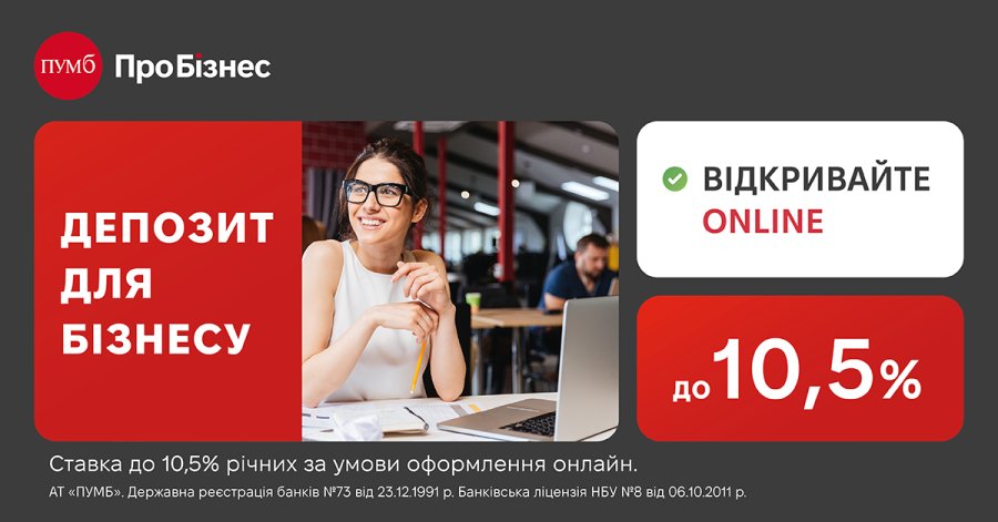 Підприємці у ПУМБ за півроку розмістили більше 17 тисяч онлайн-депозитів