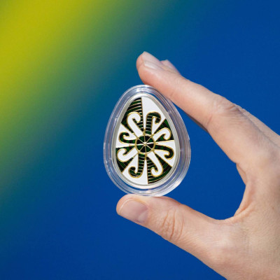 Нацбанк випустив монету у формі великоднього яйця